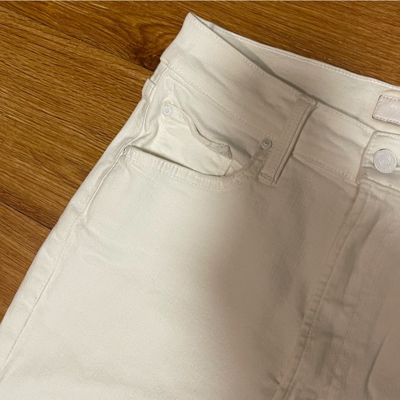 Mother High Waisted Rider Ankle Jeans in Fairest of Them All (White), Size 27 - Picture 6 of 13